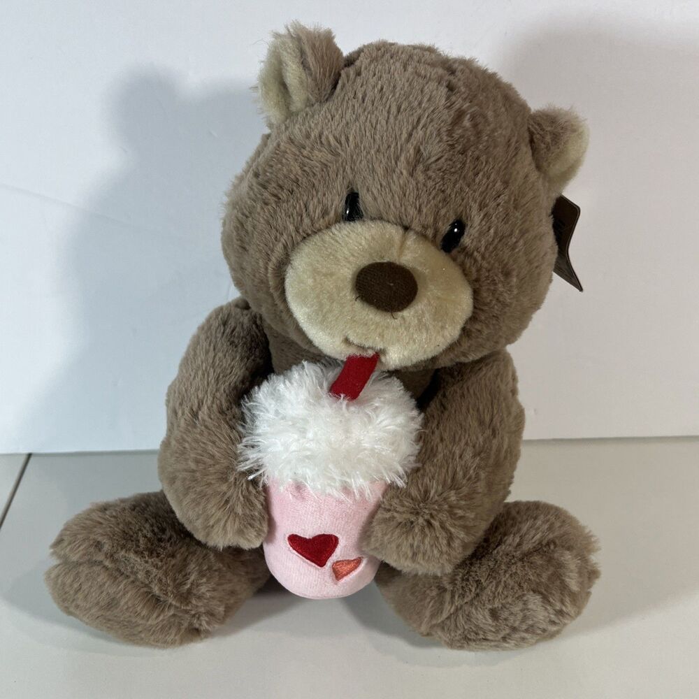 Aurora - Valentine - 9" Latte Love Bear Iced Mocha Stuffed Animal